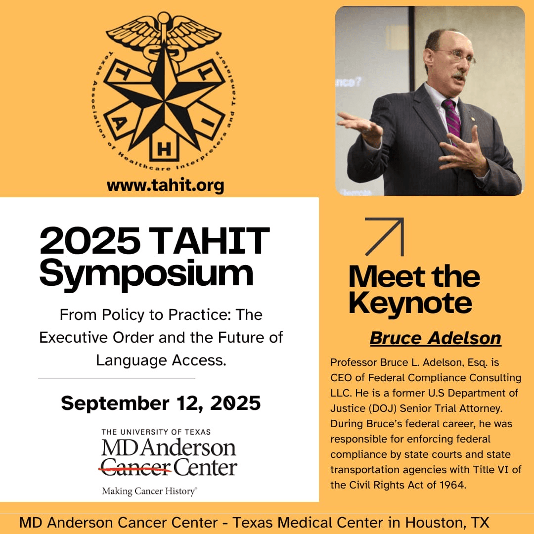 Bruce Adelson- 2025 TAHIT Symposium Keynote Speaker
